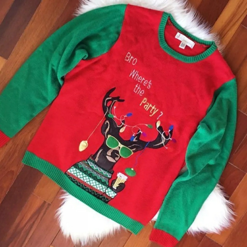 Ugly holiday Christmas party sweater